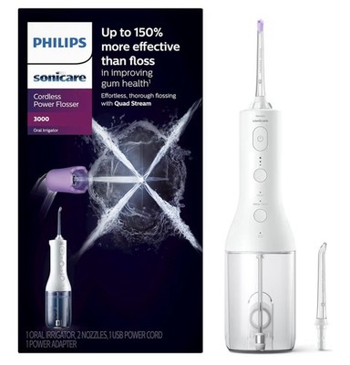 Philips sonicare Cordless Power Flosser 3000 White, HX3826/21 *Used*