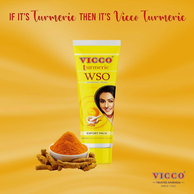 Vicco Turmeric WSO Vanishing Cream   Ayurvedic Herbal Cream for Glowing Skin 80g