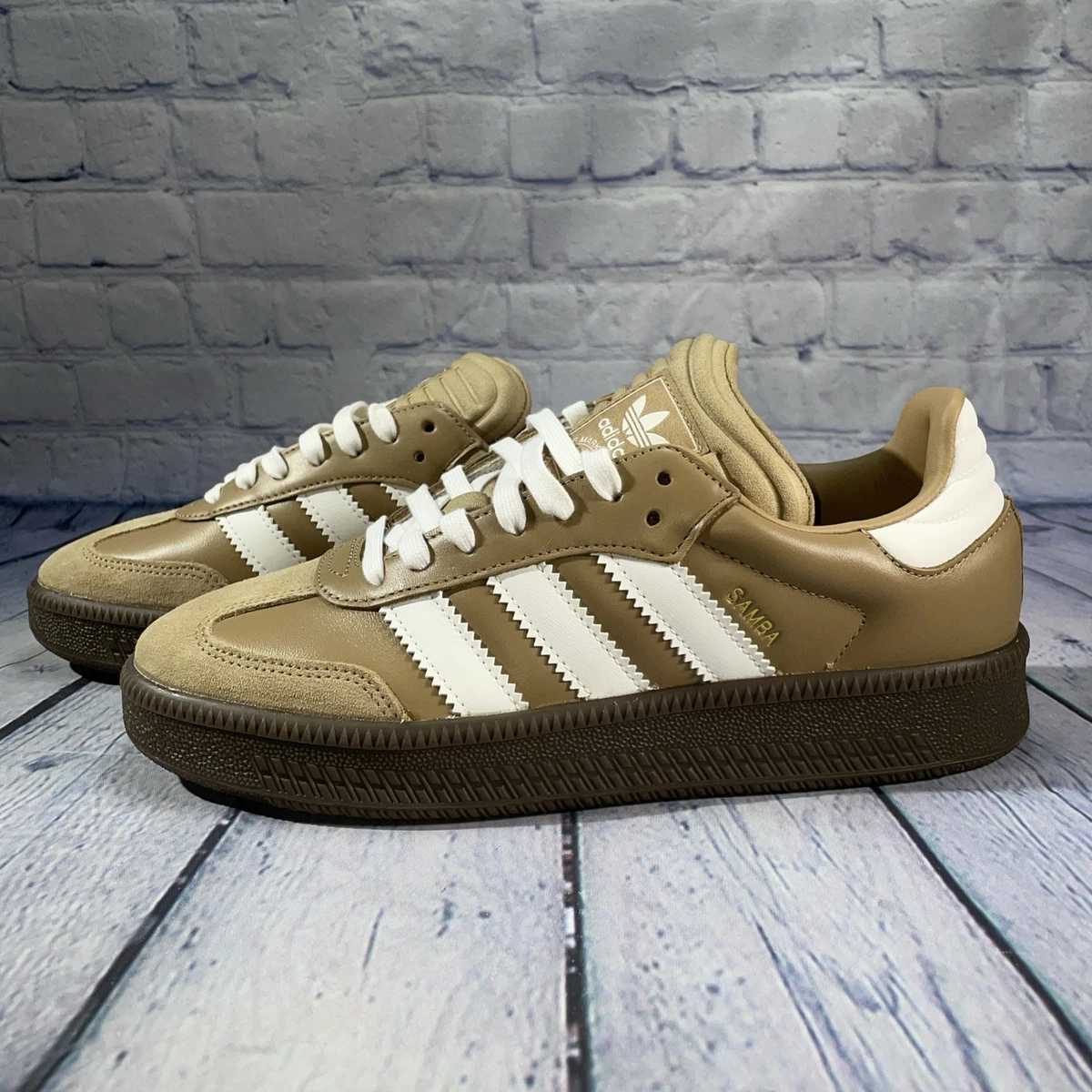 New Adidas SAMBA XLG Men\'s Size 10.5 Cardboard Brown White Gum Shoes JR0926 Amazon.com | adidas Samba XLG Men main image 3