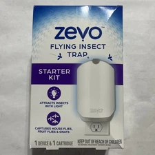 Zevo Electric Flying Insect Trap Starter Kit 1 Device 1 Cartridge New