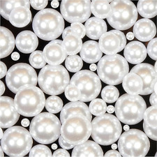 1200Pcs Flatback Half round Pearls for Crafting 4/6/8/10/12/14MM Flat Back