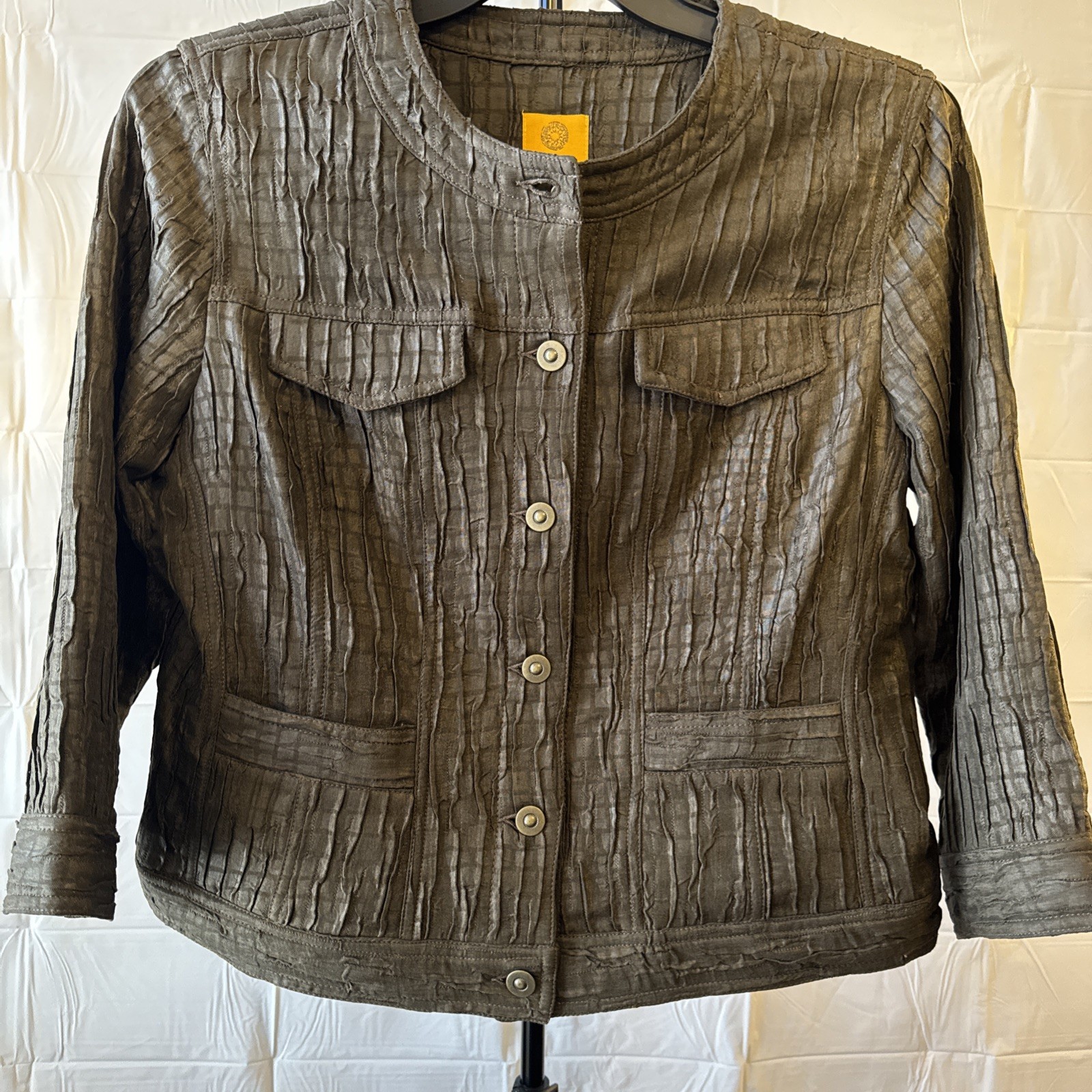 Ruby Rd Women's Jacket Size 10 Brown Button Up wi… - image 5