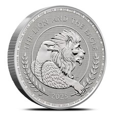 2025 5 Oz British Silver The Lion And The Eagle Coin (bu)