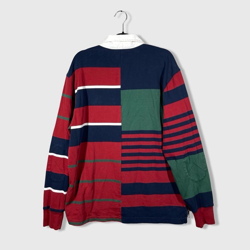 J Crew Striped Colorblock Rugby Shirt Mens M Multicolor Retro Preppy Collegiate - Bild 5 von 9