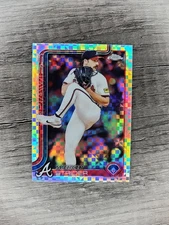 2025 TOPPS CHROME SPENCER STRIDER SP X-FRACTOR CHROME REFRACTOR NO. 46 BRAVES