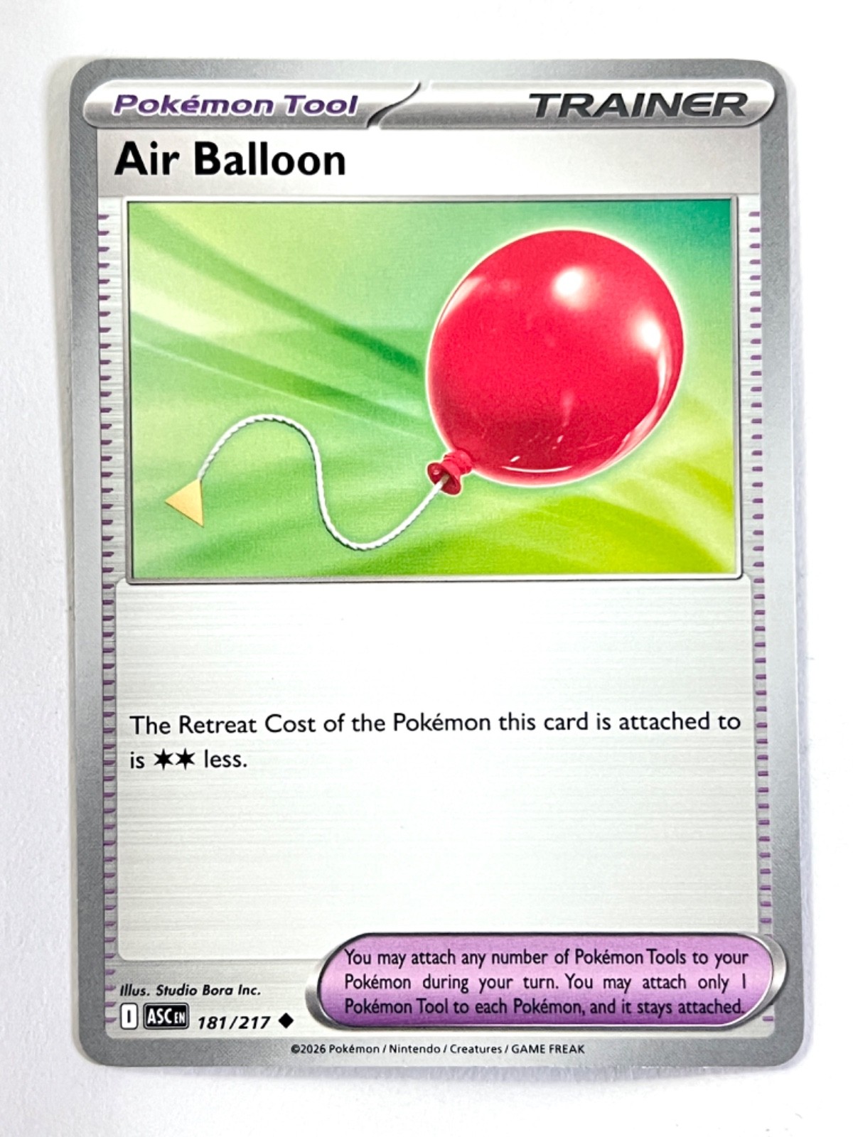 Air Balloon 181/217 Uncommon Ascended Heroes Pokemon TCG Pack Fresh Near Mint NM