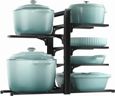 6-Tier Pots and Pans Organizer under Cabinet, Kitchen Cabinet Organizers and Sto