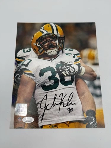 Green Bay Packers Super Bowl XLV Champ JOHN KUHN Signed 8x10 Photo JSA Certified