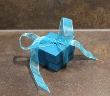 Schmuck Box, Jewelry Case, türkis, Schleife, Aufbewahrung, schenken