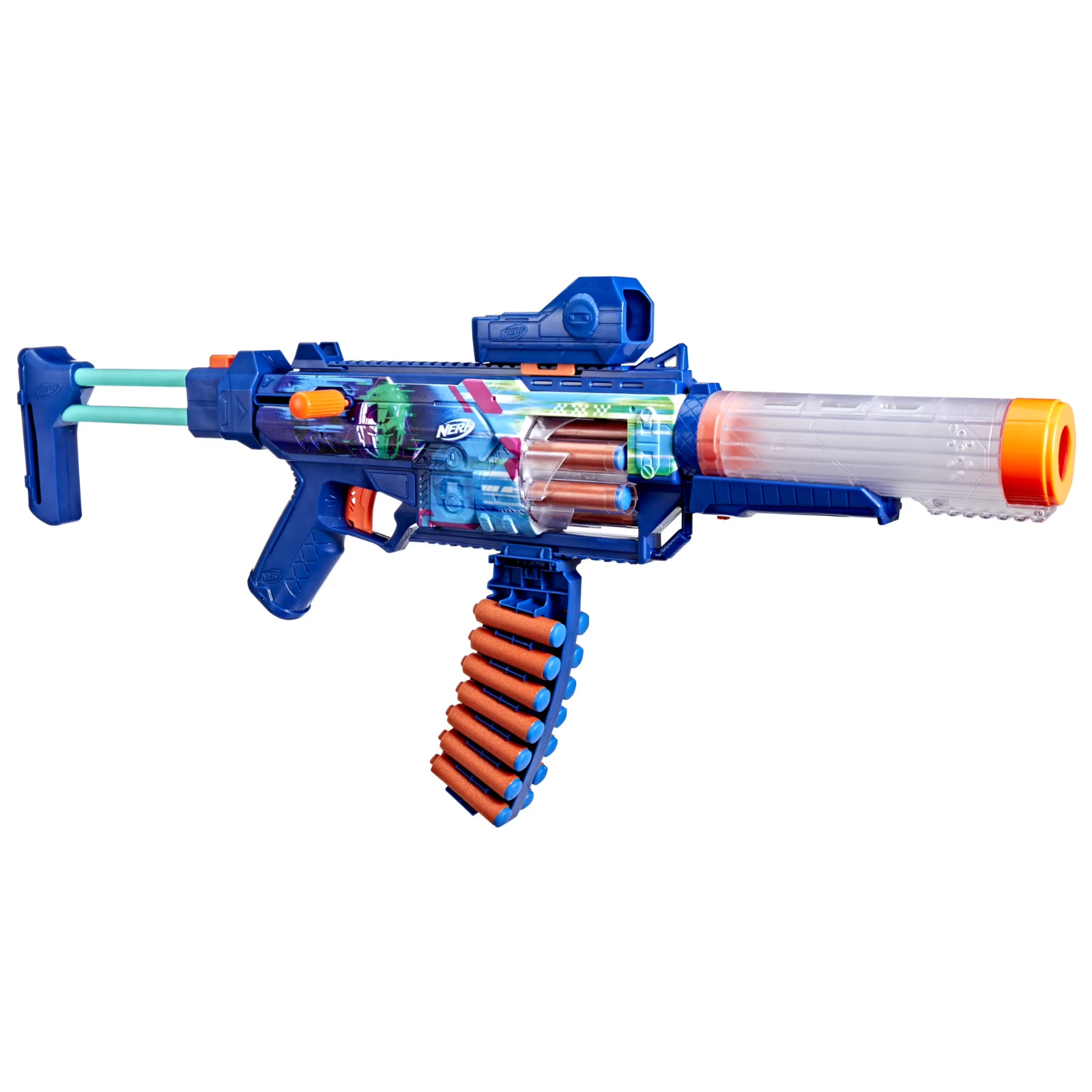Nerf Loadout Cyberlight Ghost Foam Dart Blaster & 24 Nerf N1 Darts, Boys and Gir