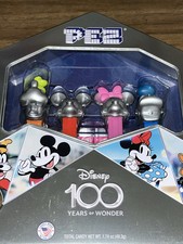 Disney 100 Years PEZ 4 Platinum Characters In Collectors Tin 100 Years Of Wonder