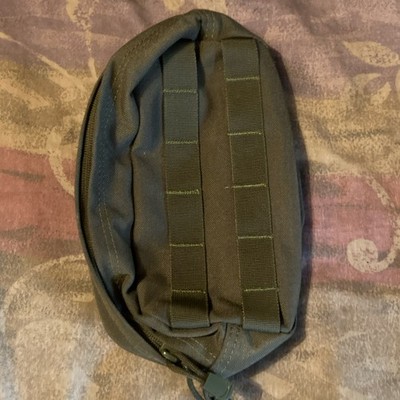 Green MOLLE Tactical Gear Bag Zip Closure Nylon
