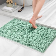 Memory Loop Bath Mat Non Slip Soft Bathroom Extra Large Chenille Toilet Rug