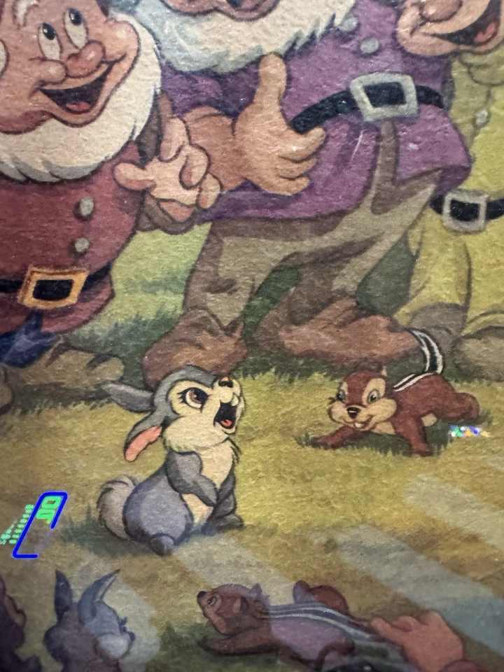 Редкая картина 1947 Белоснежка и гномы 27x23 хорошие друзья, все! Лицензия Disney - Изображение 4 из 4