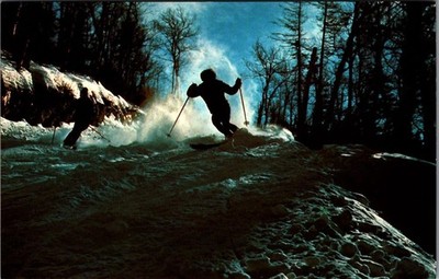Vintage Postcard Magic Mountain Skiing Londonderry Vermont
