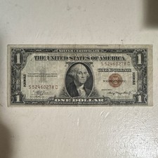 1935 A $1 Hawaii Overprint Silver Certificate S52460278C Circulated Ungraded