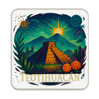 Teotihuacán, Mexiko Kühlschrankmagnet: Niedliches handgefertigtes Reise-Souvenir-Geschenk