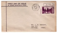 #750a Mt Ranier National Park 1934 FDC - WSE (See 752-771 #35)
