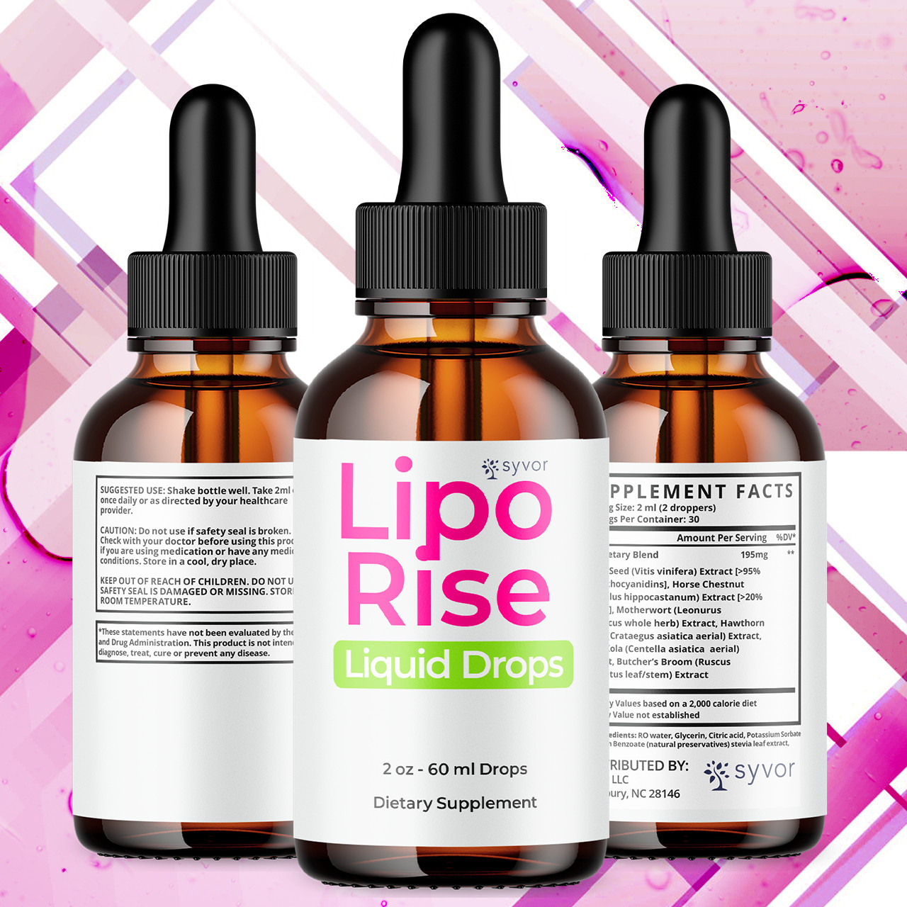 (1 Pack) Lipo Rise Drops Advanced Health & Fitness Supplement LipoRise 30 Serves