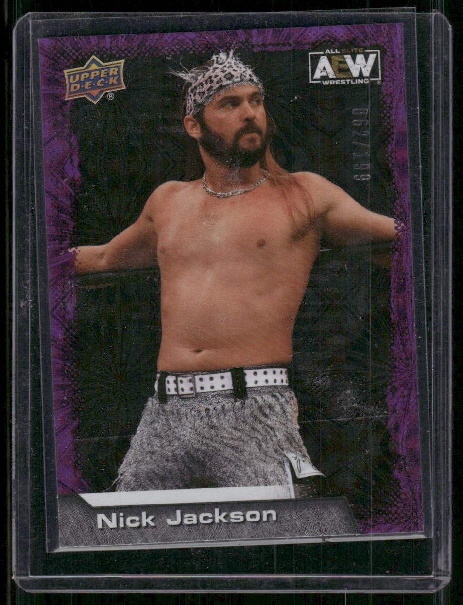 NICK JACKSON 2022 Upper Deck AEW All Elite Wrestling Purple Pyro #D /199