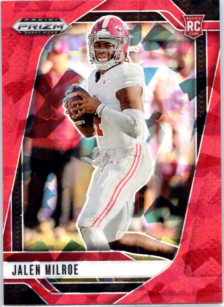 2025 Panini Prizm Draft Picks #5 Jalen Milroe Prizms Red Ice