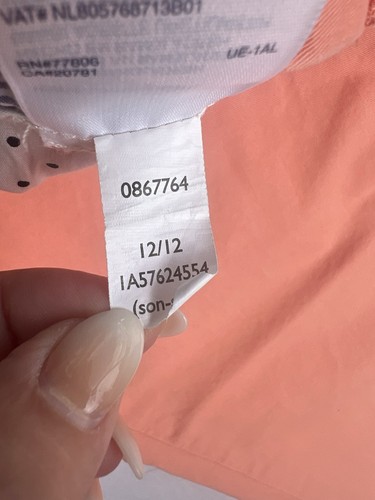 Tommy Hilfiger pantalone donna taglia 10 piatto davanti alla caviglia arancione pesca poliestere - Foto 5 di 8