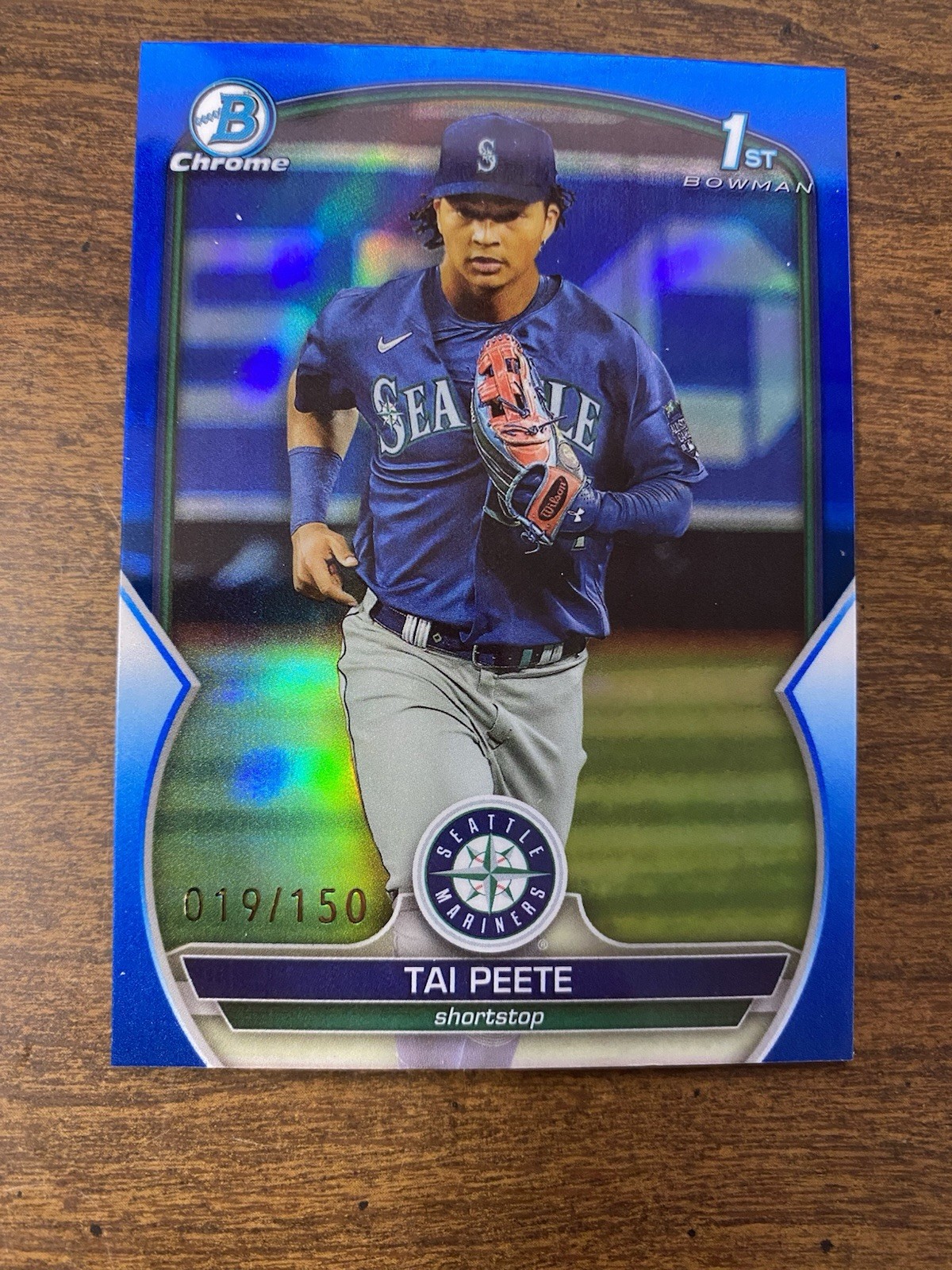 2023 Bowman Chrome Draft 1st Tai Peete True Blue Refractor/150