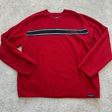 Vintage Abercrombie  Fitch Mens Sweater Size XL V Neck Stripe Y2K 90s