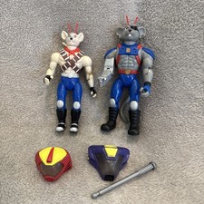 1993 (2) Biker Mice From Mars Modo & Throttle Action Figures Galoob 6" 