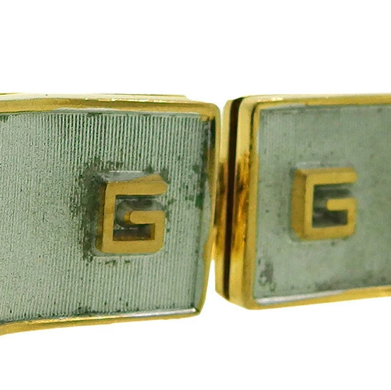 GIVENCHY G Logoed Rectangle Shape Cufflinks in Si… - image 4