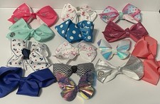 Bow Hair Clips Ponytail Holders Mixed Lot Colorful Kids Girls