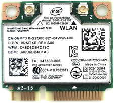 Intel Dual Band Wireless-Ac 7260 Network Adapter 7260.HMWWB.R 