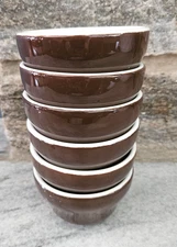 Vintage Homer Laughlin Brown Soup Cups Bowls 3-3/4" Restaurant ware??  USA