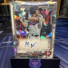 2021 Bowman Chrome Gabriel Maciel 1st Bowman Atomic Auto 92/100 #CPA-GM Twins