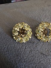 Rita Hayworth Owned & Worn 60's Costume Weiss Clip-on Earrings Sydney Guilaroff