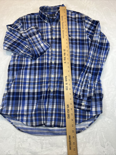 Camisa Polo Ralph Lauren a Cuadros Abotonada Hombres LG Azul Y Blanco RN41381 - Imagen 6 de 8