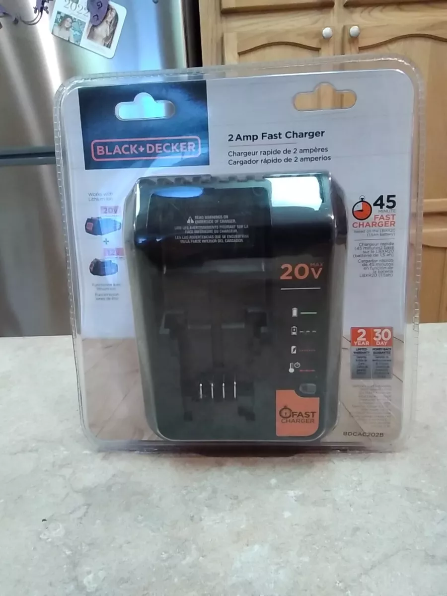 BLACK+DECKER 20V Lithium-Ion Battery Charger BDCAC202B - The Home