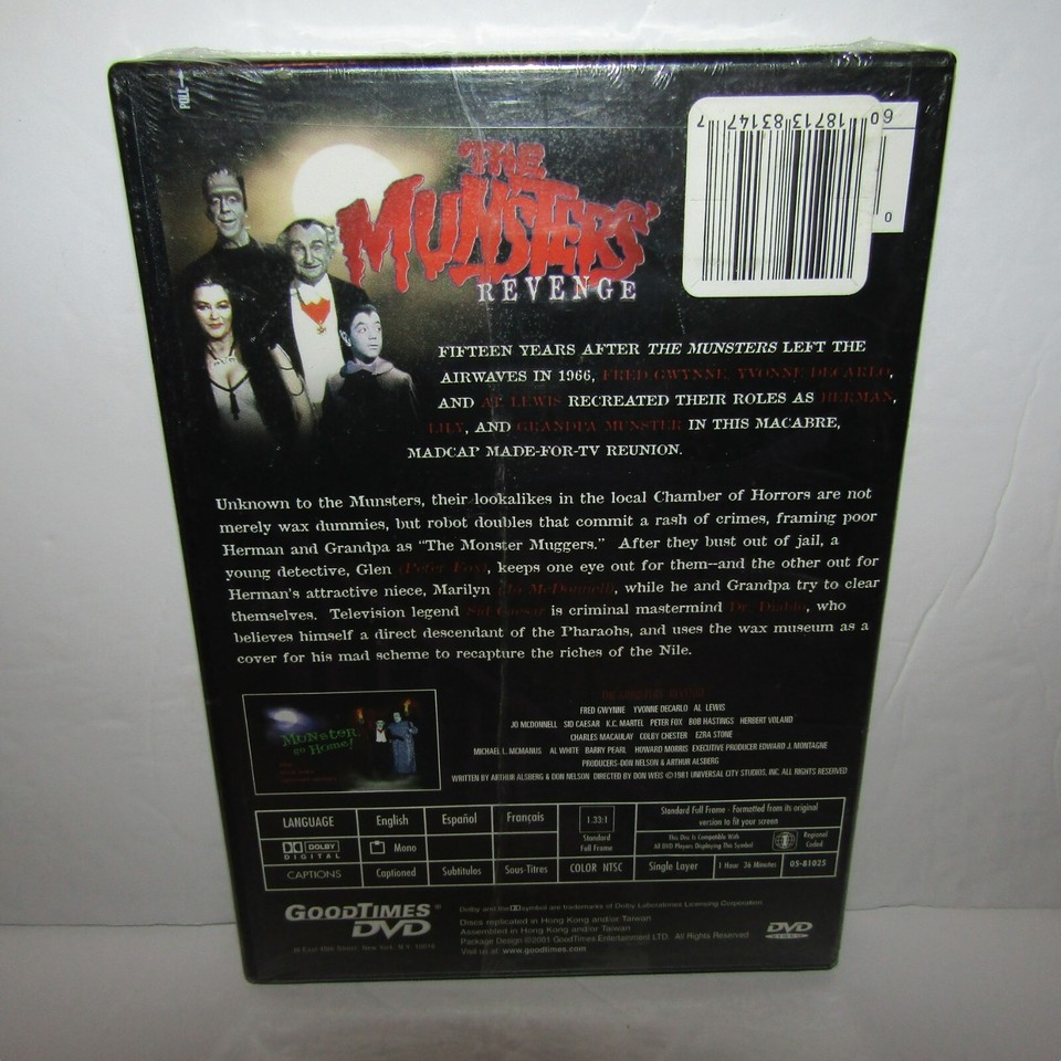 The Munsters Revenge DVD Brand New and Sealed Full Frame Movie