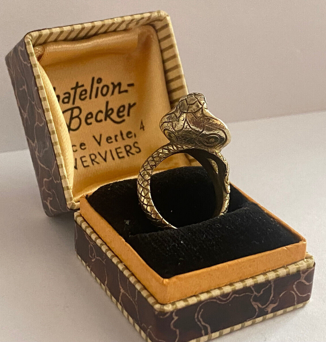 Authentic Rare Snake Solid Silver Gilded Diamonds… - image 5