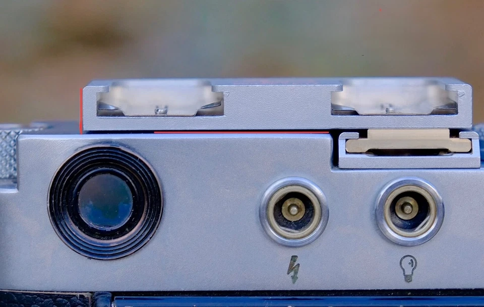 Adaptador de flash buscador de zapatas doble de latón macizo estilo vintage para Leica M-M11 Foto 3 de 4