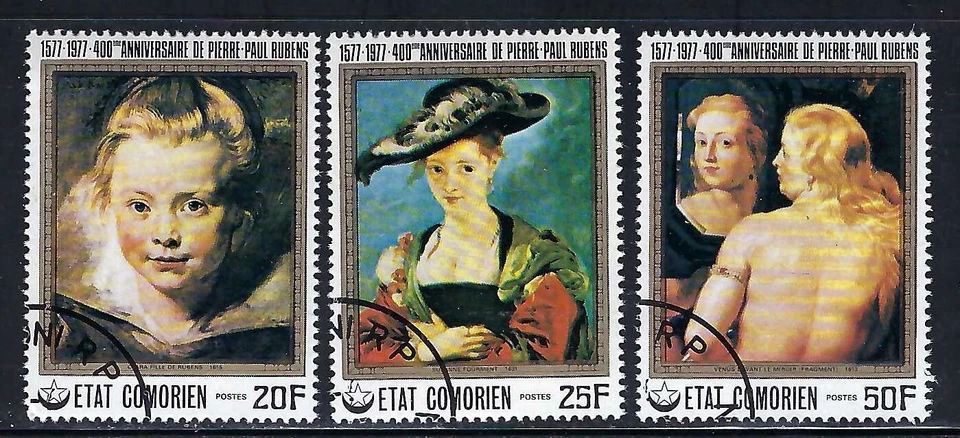 Comoras 1977 6v. CTO NH 400 aniversario. Rubens de nacimiento • Pinturas • Arte • Foto 2 de 3