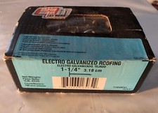 NEW 196-Pk Gripe Rite Electro Galvanized 1-1/4" 114EGRF Roofing Nails Fas'ners
