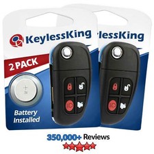 2 New Replacement Keyless Entry Flip Key Fob Car Remote For Jaguar Nhvwb1u241