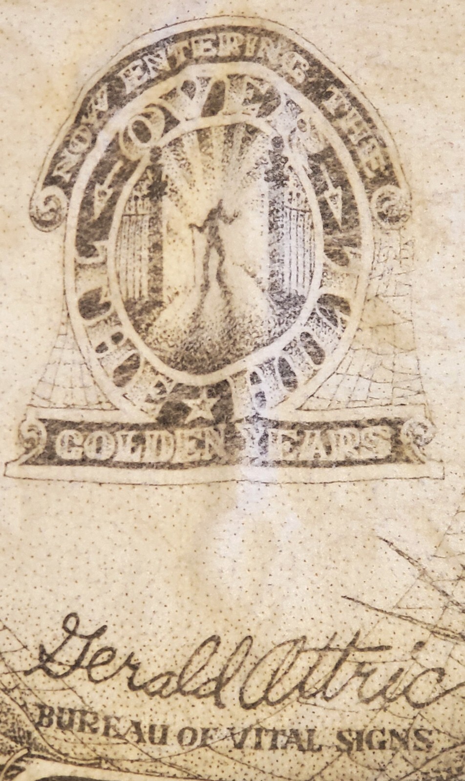 Vintage Novelty Retirement Gift Old Age Social Security Blanket Gag