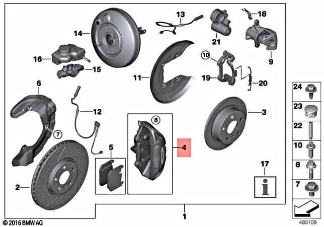 Genuine MINI Cooper Jcw One F54 F55 F56 F57 CALIPER HOUSING RIGHT 