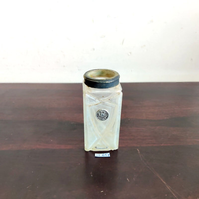 1930 Vintage Doppeladler Monogramm Klare Glasflasche Deko Props G651