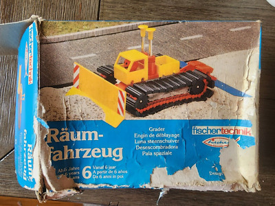 FischerTechnik Räum-Fahrzeug Grader Building Set Germany 30449 [MISSING PIECES]