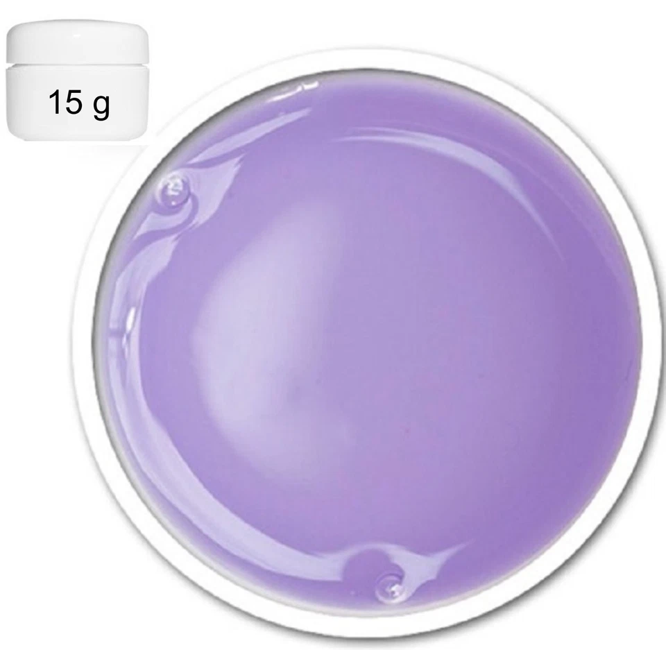 LAURA ARLETTA NAILS 15 g UV/LED Gel 1-Phasen Classic Violet Clear, Mittelviskos Gilb-Stop