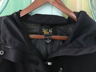 Mountain Hardwear Womens Conduit Hooded Shell Jacket Black XL | eBay