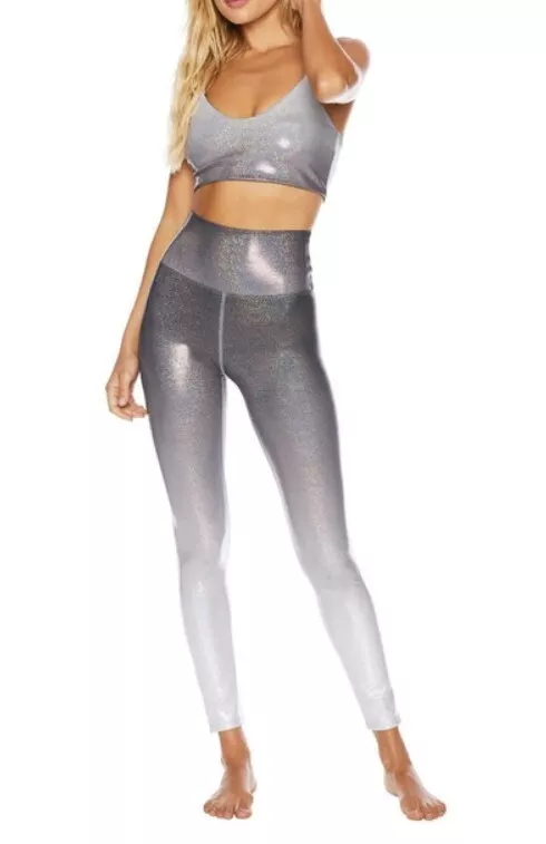 BEACH RIOT Piper High Waist Leggings in Holo Stardust ( M )